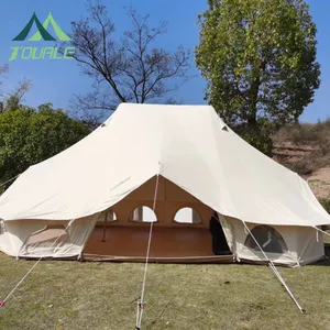 Renkli çan çadır su geçirmez açık kamp yurt çadır aile glamping kraliyet İmparatoru çan çadır