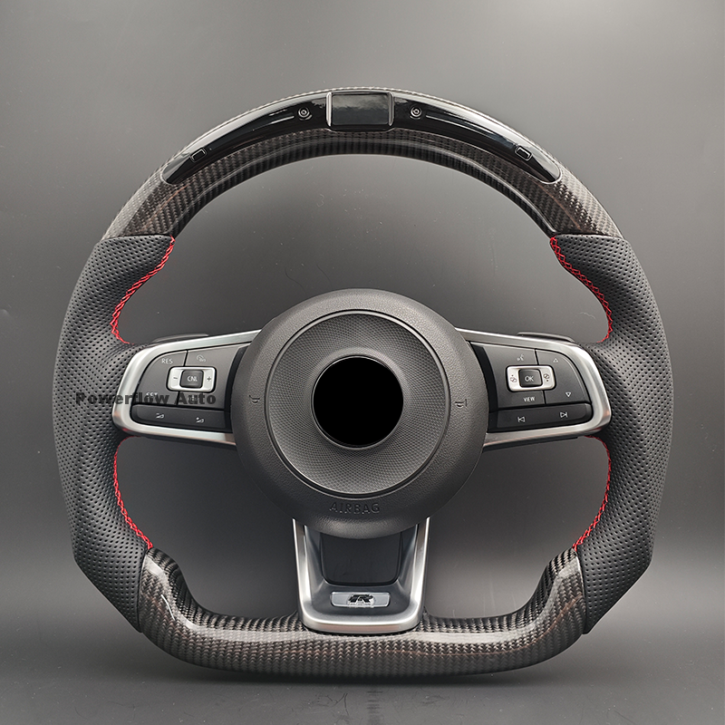 Cuero Perforado+Carbono+LED