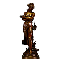 Statue Féminine Élégante en Bronze, Sculpture d'Art Classique, Design Moderne Feng Shui, Figurine de Luxe pour Hall d'Hôtel, Conception Personnalisée