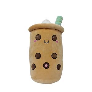Oreiller à thé en peluche Boba lumineux avec veilleuses colorées à LED super douces - Product Image 1