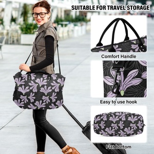 Sac de voyage à grande capacité avec impression personnalisée de fleurs natives d'Hawaï, sac de week-end, ensemble de bagages, sac de voyage pour femmes - Product Image 6
