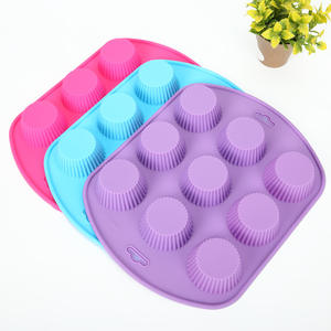 แม่พิม<span class=keywords><strong>พ</strong></span>์ซิลิโคนสำหรับทำคั<span class=keywords><strong>พ</strong></span><span class=keywords><strong>เค้ก</strong></span> เกรดอาหาร แบบใหม่ 9 หลุม ไม่ติดกระทะ ใช้ซ้ำได้ - Product Image 1