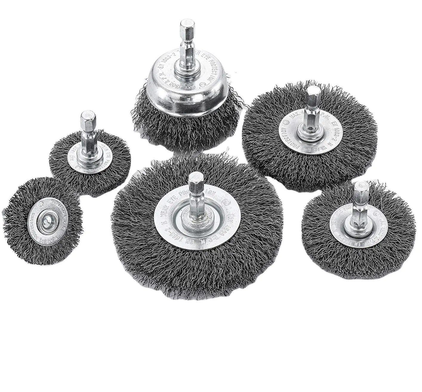 Crimped Wire Brush Rotary Abrasive Wheel Steel Wire Brush