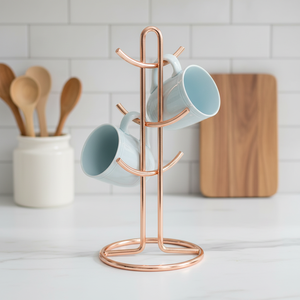 Modern Home Decorative Multifunctional <strong>Mug</strong> <strong>Tree</strong> Stand Single 6 Hooks Metal Iron Non-Folding Rack Holder for Kitchen Tableware - Product Image 4