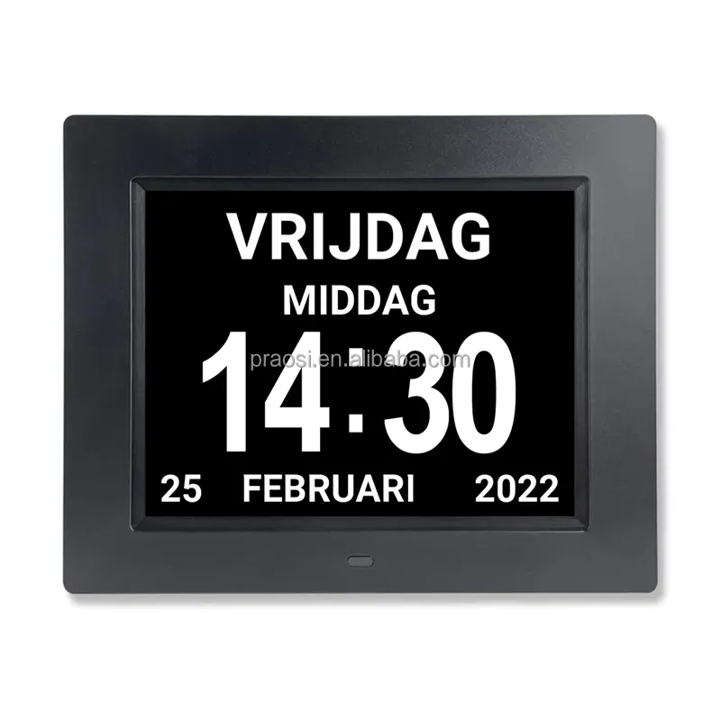 Cheap 8 Inch Memory Loss Alzheimers Dementia Patients Large Non-Abbreviated Day Week Month Day Clock Calendar In Dutch