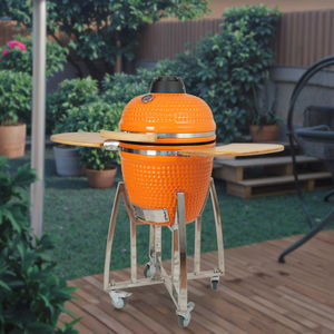 Parrilla Kamado Joe Classic II de Acero Inoxidable y Cerámica para Exteriores, de 18 Pulgadas, <span class=keywords><strong>Grande</strong></span>, Personalizada y de Primera Calidad, con Carro, de AUPLEX - Product Image 1