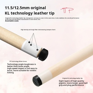 KONLLEN Wanshi Kanglun Queue de billard en érable de haute qualité, motif trèfle à quatre feuilles rose, pour billard américain (8 boules) et chinois (9 boules) - Product Image 5