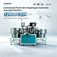 Machine d'assemblage de disques d'étanchéité XUNNUO automatique à commande PLC, entraînée par un moteur de 1 kW, pour vanne de rinçage, avec garantie d'un an