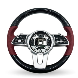 Volante Clásico <span class=keywords><strong>de</strong></span> Madera <span class=keywords><strong>de</strong></span> Durazno para <span class=keywords><strong>Mercedes</strong></span> Benz W126 W163 W205 W222 C43 C197 GLC 43 CLA 250 - Product Image 4