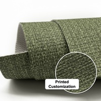 Prix usine 0.9mm herbe vert imperméable PVC similicuir élastique imprimé en cuir pour meubles de maison modernes résistant à l'eau