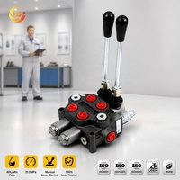 Válvula de Control Direccional Hidráulica Monobloque Manual de 2 Palancas Junbao Wholesale ZD-L102-2, 40Lpm, 315Bar, para Tractor y Cargador