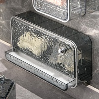 Support mural pour savon sans perçage, boîte à savon drainante, conteneur de rangement étanche pour salle de bain, douche, évier de cuisine