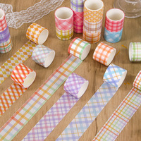 Set de Cintas Decorativas Washi con Diseños de Animales Kawaii, Papel Suave en Tonos Pastel, Caja Surtida con Múltiples Rollos, Lindos Patrones de Comida y Estrellas