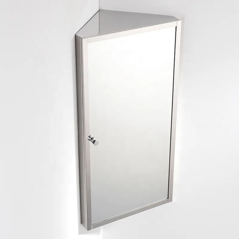 Wall Mounted Triangle Bathroom Cabinet Mirror Cabinet Bathroom Vanities Corner Mirror Cabinet 7041