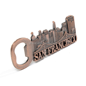 Abridor de Botellas de Cerveza de Metal con Forma de Casa de Ciudad, Recuerdo Personalizado de Fábrica China para Regalos de Boda - Product Image 3
