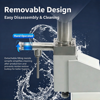 Machine de remplissage verticale pneumatique A02 pour pâtes et liquides, petite, pour crème, shampoing, miel, 5-50 ml