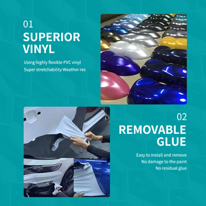 Film de protection de carrosserie automobile en PVC auto-brillant 6,5 mil 1,52*17 m/rouleau Fonction anti-rayures et changeante de couleur - Product Image 4