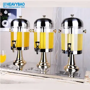 Heavybao 3 Tanks Modern Design Metal Stainless Steel Cold Drink Dispenser For Buffet Beverage Service