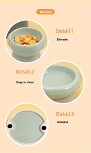 Mangkuk hewan peliharaan keramik yang ditinggikan mangkuk makanan kucing atau anjing anda tetap terhidrasi dan bengkak dengan baik - Product Image 6