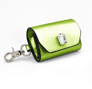 मध्यम बड़े कुत्ते के लिए बड़े क्रिस्टल गैंडे के साथ हैंडमेड शाकाहारी चमड़े का कुत्ता कॉलर - Product Image 6