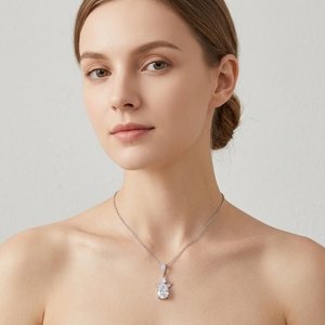 Delicado Collar de Latón con Alas de Ángel Guardián, Colgante de Zirconia en Forma de Pera y Lágrima, Joyería de Ángel para Mujer, Regalo de Navidad 2026 - Product Image 4