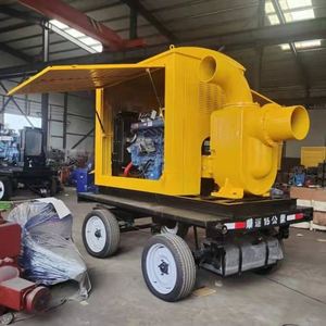 ปั๊มน้ำทะเลดีเซลกำลังสูง 60 แรงม้า 1000 ลูกบาศก์เมตร/ชั่วโมง ปั๊มน้ำเสียแบบดูดเองได้ ไม่ก่อให้เกิดการอุดตัน ปรับแต่งได้ รถเคลื่อนที่ควบคุมน้ำท่วม - Product Image 4