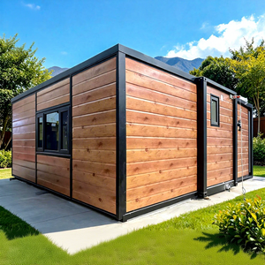 Maison conteneur extensible 30Ft 40Ft conforme aux normes australiennes REACH RoHS, 3 chambres, cuisine, maison de luxe galvanisée pliable, type chalet - Product Image 1