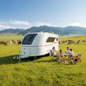 Nouvelles caravanes de camping en aluminium léger à double essieu, design moderne, pour 4 personnes, maison mobile, <span class=keywords><strong>caravane</strong></span> de voyage - Product Image 3