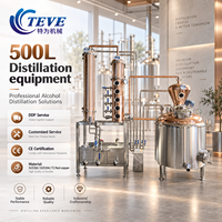 En gros Alambic de distillation en cuivre 500L avec colonne de distillation, jauge de niveau, condenseur, pour whisky, vodka, rhum et distillations artisanales