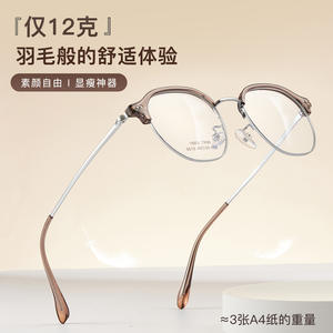 Montura de Gafas Ovaladas Danyang 9510, Montura Completa, Lentes Acrílicas, Diseño Cómodo Unisex con Almohadillas Nasales de Silicona - Product Image 3