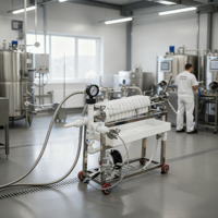 RVS laboratoriumgebruik meerplaat- en frame membraan sap bier wijn olie filterpersmachine