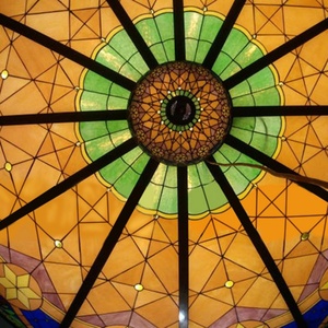 Cúpula de Vidrio Tiffany Hecha a Mano y Personalizada, Resistente, con Diseño de Paisaje Urbano, para Iluminación de Salón, Villa, Sala de Estar u Hotel - Product Image 5