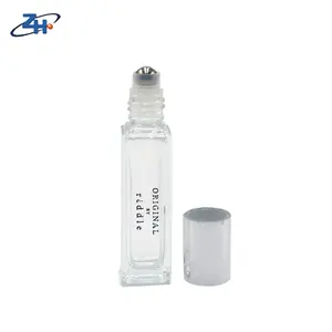 8ML Rolete de Óleo Essencial de Vidro Transparente Frasco De perfume Bola