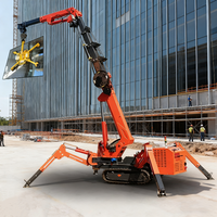 Nouvelle grue araignée mobile JCPROTECH 8T 10T certifiée CE, hauteur de levage 21m, 76KW, avec nacelle pour le levage de verre, pour travaux extérieurs en bâtiment