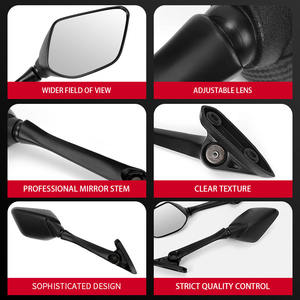 Espejo Retrovisor con Amplio Campo de Visión, Espejo Retrovisor Modificado con Superficie Grande, Reflector de Fibra de Carbono con Diseño de Piel de Serpiente - Product Image 5