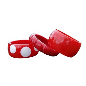 Meilleurs bracelets en résine faits à la main avec des points pour femmes, bracelets élégants avec un motif d'amour unique, bijoux tendance, cadeaux uniques pour femmes - Product Image 1
