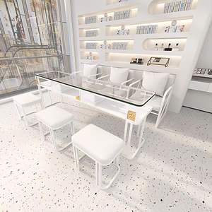 Table à ongles minimaliste, table à ongles tendance, salon de manucure, table et chaise individuelle, double ou triple. - Product Image 4