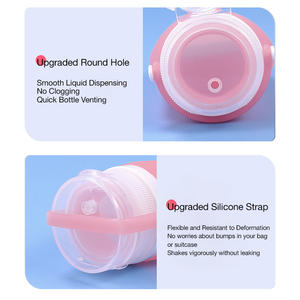 Juego de Botellas de Silicona Cosméticas Recargables Vacías Portátiles, Botella de Viaje Flexible para Loción y Champú - Product Image 6