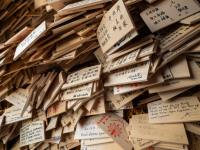Plaques de prière japonaises Ema en bois de pin brut, personnalisables par sublimation, en gros, pour artisanat et ornements d'arbre