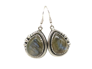 Elegantes Pendientes de Labradorita Natural, Hechos a Mano, Plata de Ley 925, Joyería para Mujer, Regalo de Boda, Proveedor Mayorista - Product Image 4