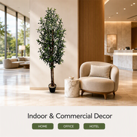 Arbre d'olivier artificiel protégé contre les UV pour patio, cour, intérieur, extérieur, vente en gros, hauteur personnalisée