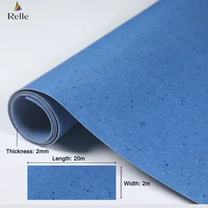 Relle anti bacterial hospital grade waterproof pvc commercial plastic homogeneous vinyl floor suppliers
