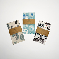 Essuie-tout en coton gaufré de haute qualité à imprimé floral, 40x60cm, rectangulaire, durable, écologique, option logo personnalisé, pour la cuisine et la maison