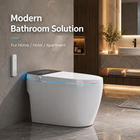 Toilette intelligente multifonctionnelle moderne avec bidet intégré, siphon en P, étanche IPX4, siège chauffant, télécommande, garantie de 2 ans