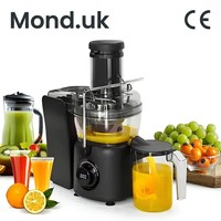 Mond.uk 1250W Heavy Duty Commerciële Sapcentrifuge 85mm Brede Opening Professionele Fruit- en Groentesapcentrifuge 2000 RPM Zero Juice