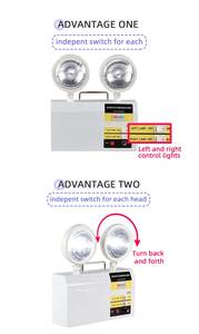 Señal de salida de fabricante profesional, Kit de luz Turbo de punto doble de emergencia recargable, luz de Salida emergente - Product Image 2