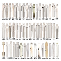 Lot de 50 Lames de Clé de Voiture Télécommandée Argentées/Dorées Universelles KD Xhorse JMD VVDI pour PSA Citroën