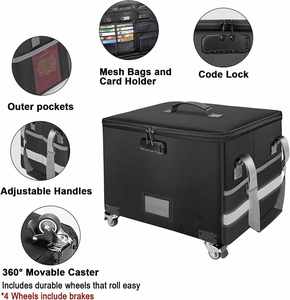 Portable Office File Cabinet Multifunctional Classic Design <b>Lockable</b> Fireproof Foldable Rolling <b>Storage</b> Sundries - Product Image 4