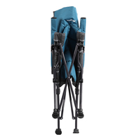 Fauteuils d'extérieur pliants portables pour le camping, chaises rembourrées avec structure en acier, chaises de plage, capacité 300 livres