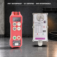 Télécommande radio industrielle étanche IP67, précise, à deux vitesses, 4 boutons, protégée par clé, pour palan monorail